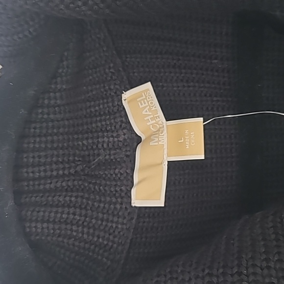 NEW MICHAEL Michael Kors black faux fur vest large - Picture 3 of 12